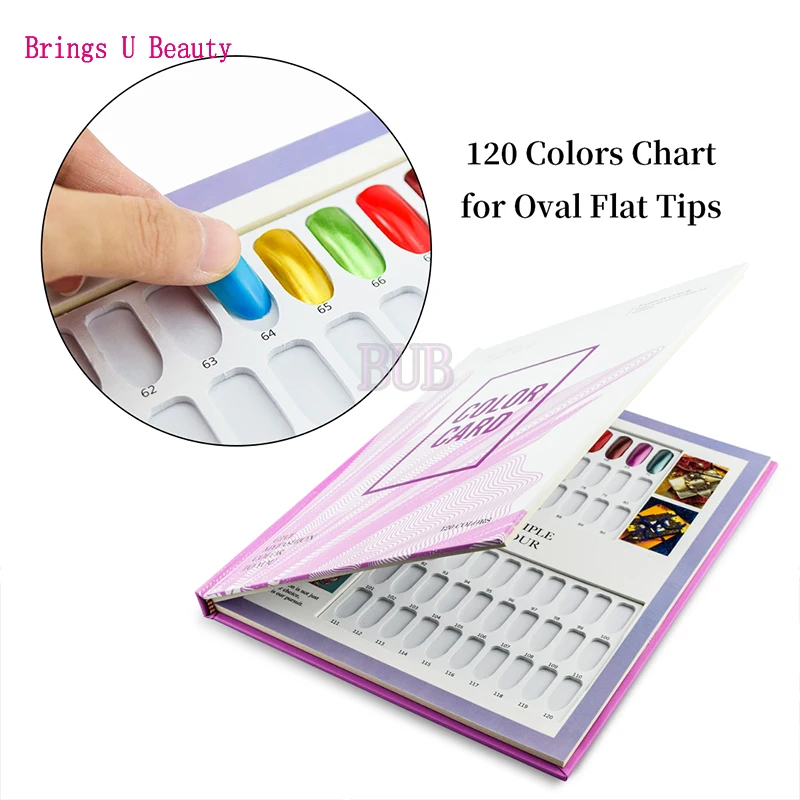 

Professional 120 Colors Pink Wavy Line Pattern Nail Gel Polish Dipping Powder Display Book Color Board Chart for Nail Salon