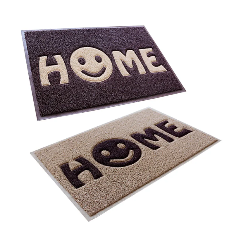 

Convenience Smile HOME Bathroom Products Wire Loop Carpet Non-Slip PVC Home Door Doormat Entrance Thick Dust Waterproof Mats