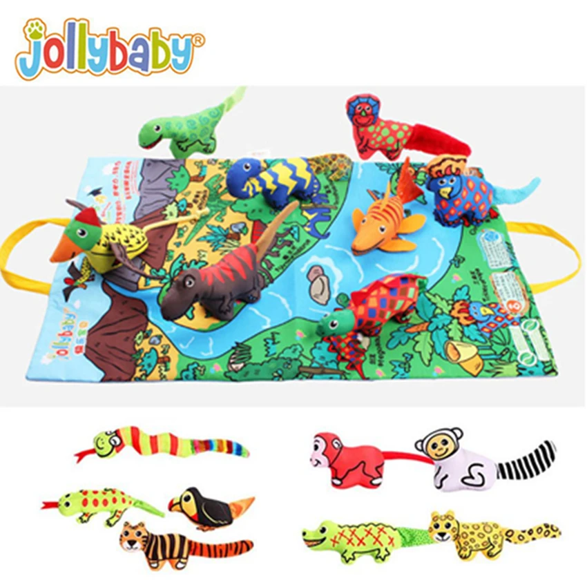 

39CM Baby Cloth Book Three-dimensional Animal Non-Toxic Soft Explore Found Enlightenment Education Play Mats Toddler Kids Gifts
