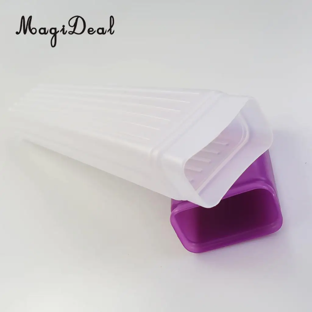 41x6cm Plastic Clear Knitting Needle Crochet Hook Tube Case Holder Storage Case 