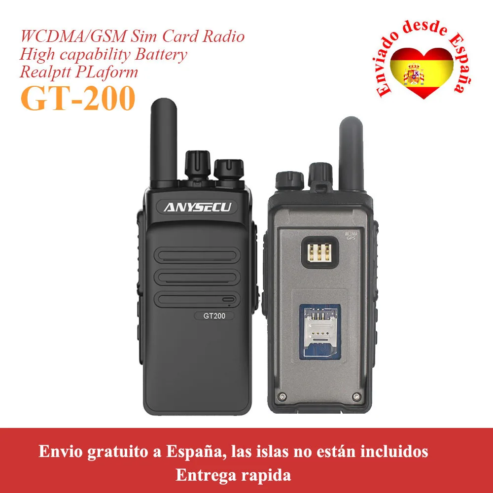 3g сеть радио 3g-GT200 с gps портативный сетевой домофон GT200 walkie talkie WCDMA двухстороннее радио глобальный вызов