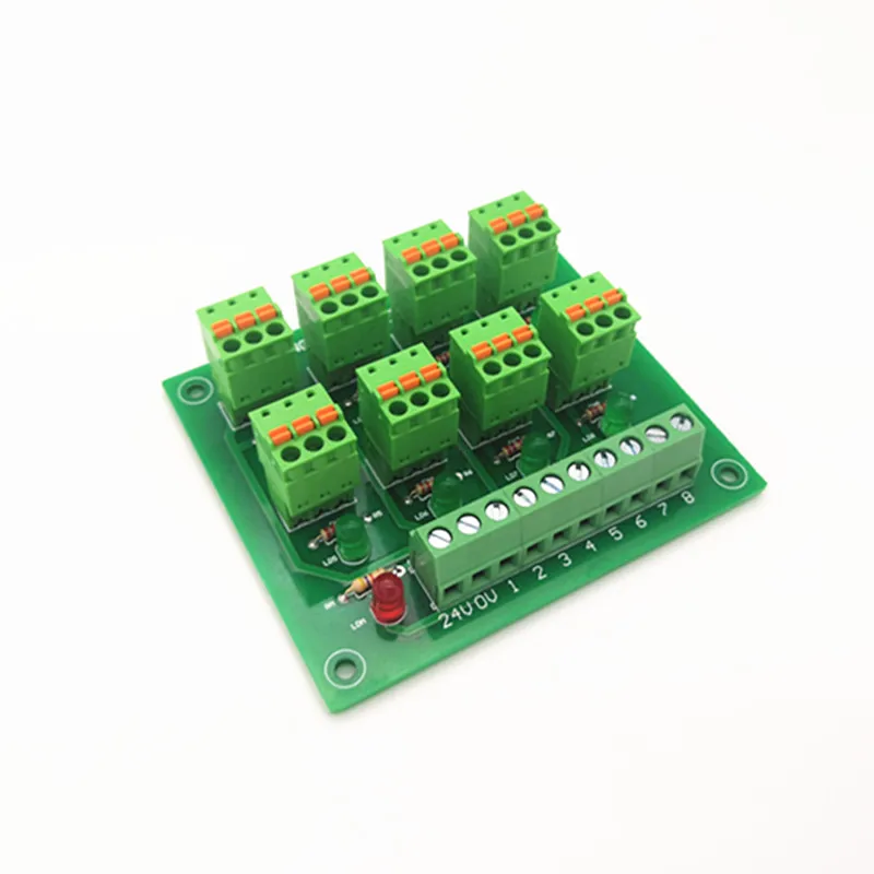 

PLC8 channel PNP input spring wiring IO photoelectric proximity switch sensor terminal block.