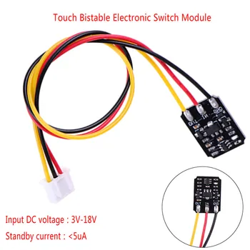 

1pc Mini DC 3V-18V 12V 2A Touch Switch Capacitive Touch Bistable Electronic Switch Module LED Relay 5v For Acrylic Glass Ceramic