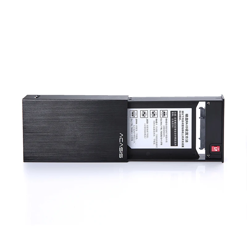  Acasis DT-S2 Aluminium 2-Bay USB3.0 25-Inch Disco Duro Dual Raid carcasa soporte 2TB HDD RAID0/RAID