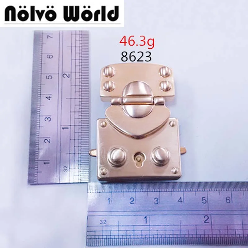 Lock light gold color metal lock for bags,fashion handbag metal push