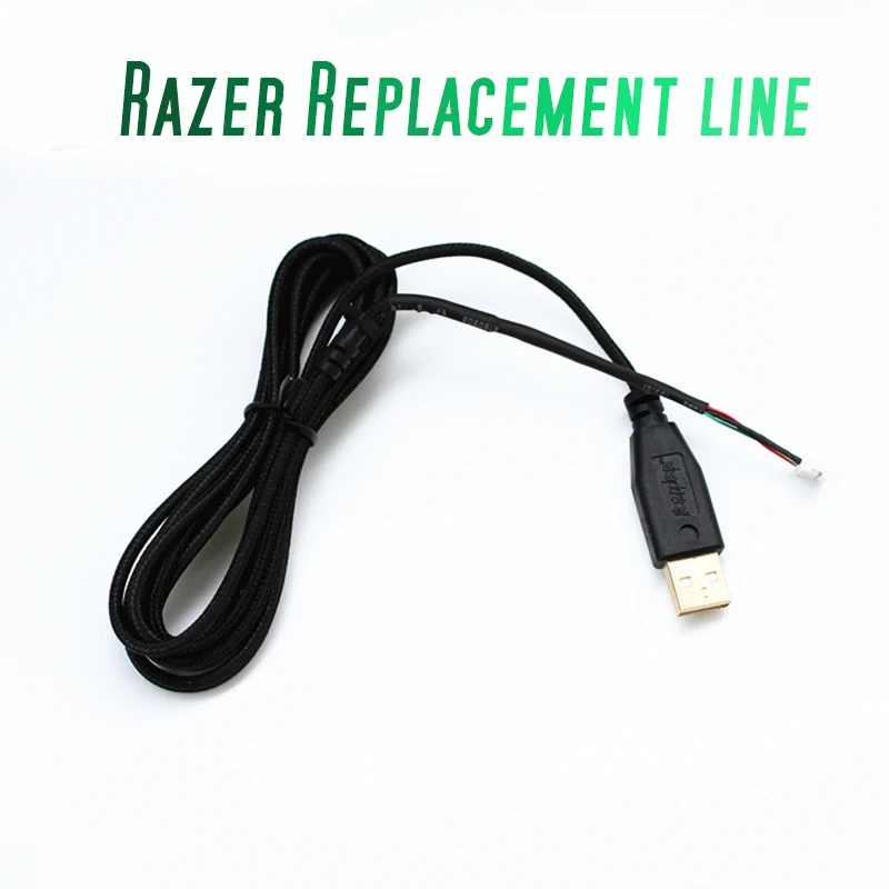 

Gaming Mouse USB Mouse Braided Wire Cable Line Replacement Wire For Razer DeathAdder 2014 Black Cable
