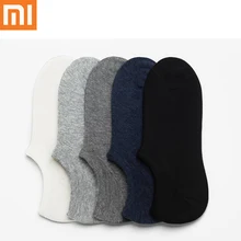 Xiaomi mijia мужские короткие носки 5 пар носки с низким вырезом удобные нескользящие спортивные для мужчин высокого качества