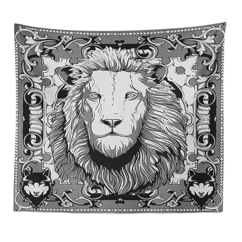 Home decor Львиный гобелен с 3D живопись настенные цветок хиппи стены дома декоративные tapiz pared стене висит H15