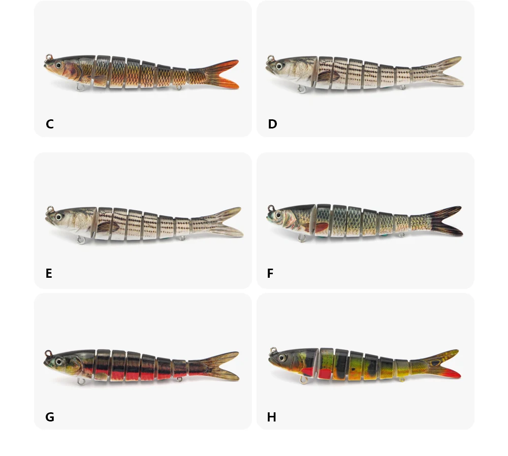 8 сегментная жесткая приманка для ловли форели от производителя, 30 г, 142 мм, плавающая приманка, соединенная плавательная приманка, приманка для рыбалки, жесткая пластиковая приманка для плавания