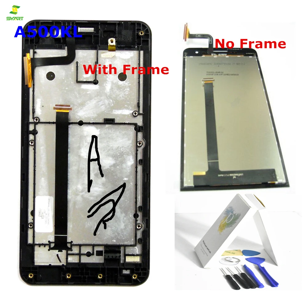 5 0 &quotЖК дисплей Дисплей ips Zenfone для Asus ЖК Сенсорный экран планшета T00J A500KL A500CG