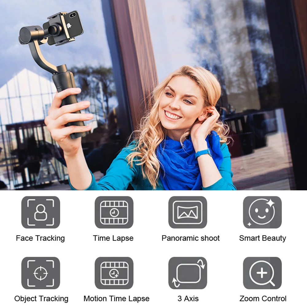 KEELEAD 3-осевой ручной шарнирный стабилизатор для камеры GoPro w/фокус Pull& Zoom для iPhone Xs Max Xr X 8 плюс 7 6 Plus SE samsung экшн Камера