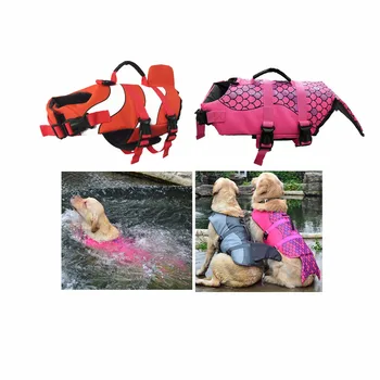 

Pet Dog Save Life Jacket Safety Clothes Life Vest Outdoor Dog Swimming Preserver Clothes Medium Large Dog Summer Swimwear TMPC05