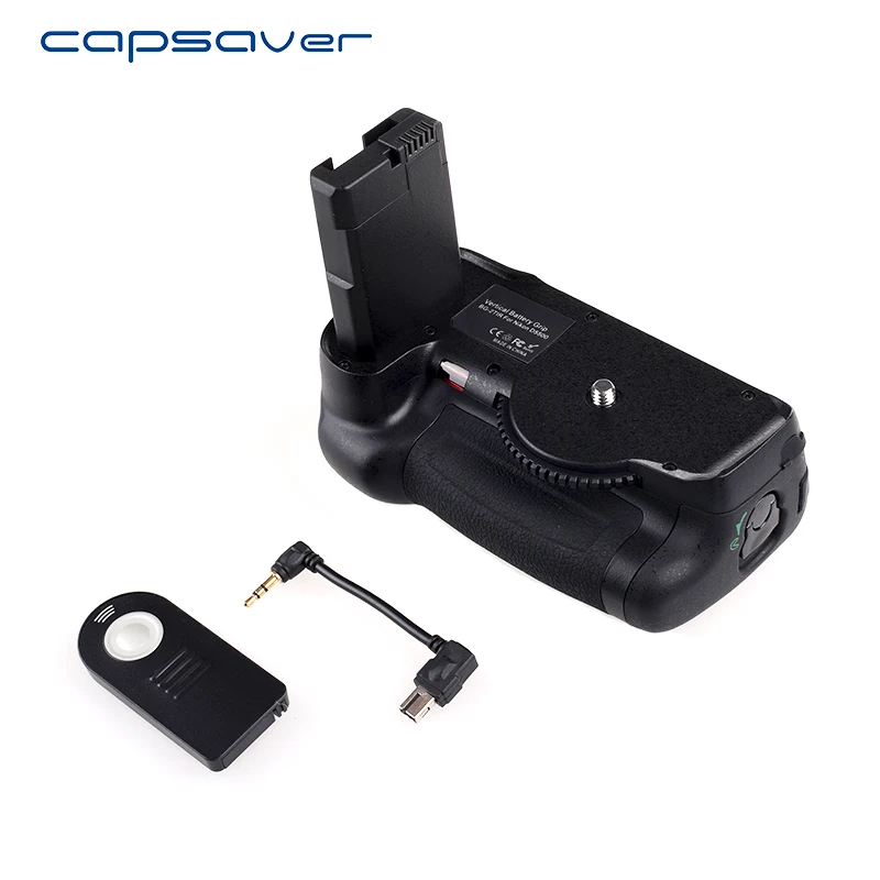 

capsaver Vertical Battery Grip Holder for Nikon D5500 D5600 Camera Battery Handgrip Holder with IR Function Remote Control