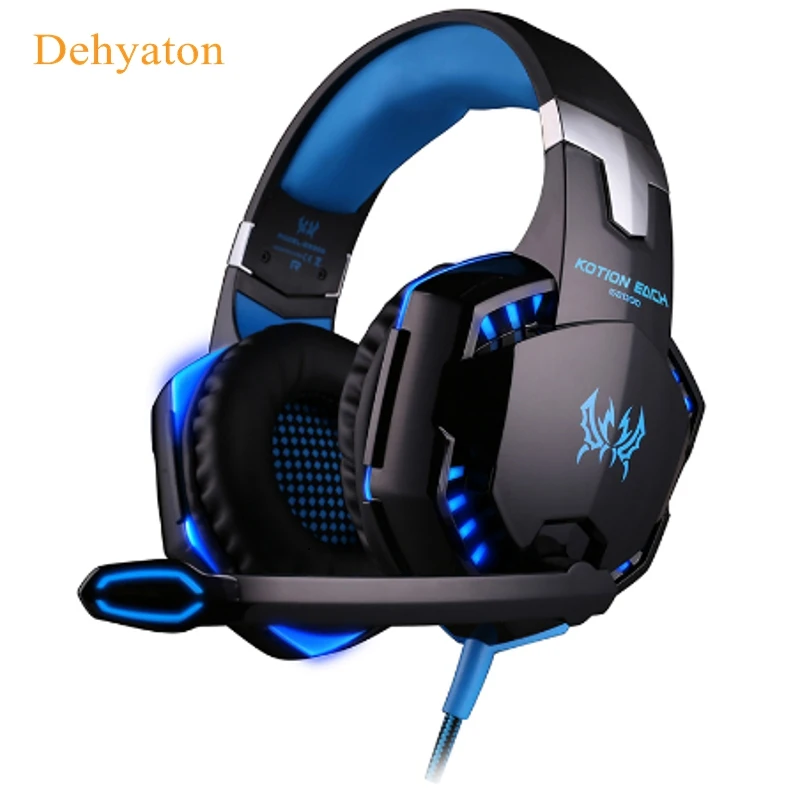 cheap G2000 Deep Bass Game Headphone Stereo Surrounded Over Ear Gaming Headset Headband Earphone with Light for Computer PC Gamer