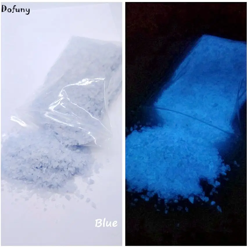Blue color Luminous Sand Gravel,Bright Noctilucent Glow in