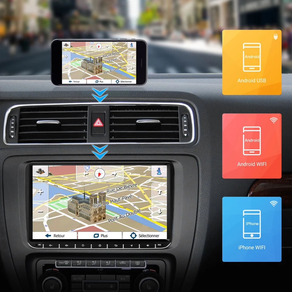 Top Jansite 9" Car Radio Android 8.1 GPS Navigation for VW Volkswagen SKODA GOLF 5 6 POLO PASSAT B5 B6 JETTA TIGUAN player BT RDS 11 Top Jansite 9" Car Radio Android 8.1 GPS Navigation for VW Volkswagen SKODA GOLF 5 6 POLO PASSAT B5 B6 JETTA TIGUAN player BT RDS 11
