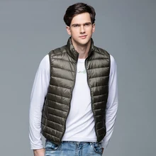 2017 neue Winter Männer 90% Weiße Ente Daunenweste Tragbare Ultra Licht Sleeveless Jacke Tragbare Weste für Männer