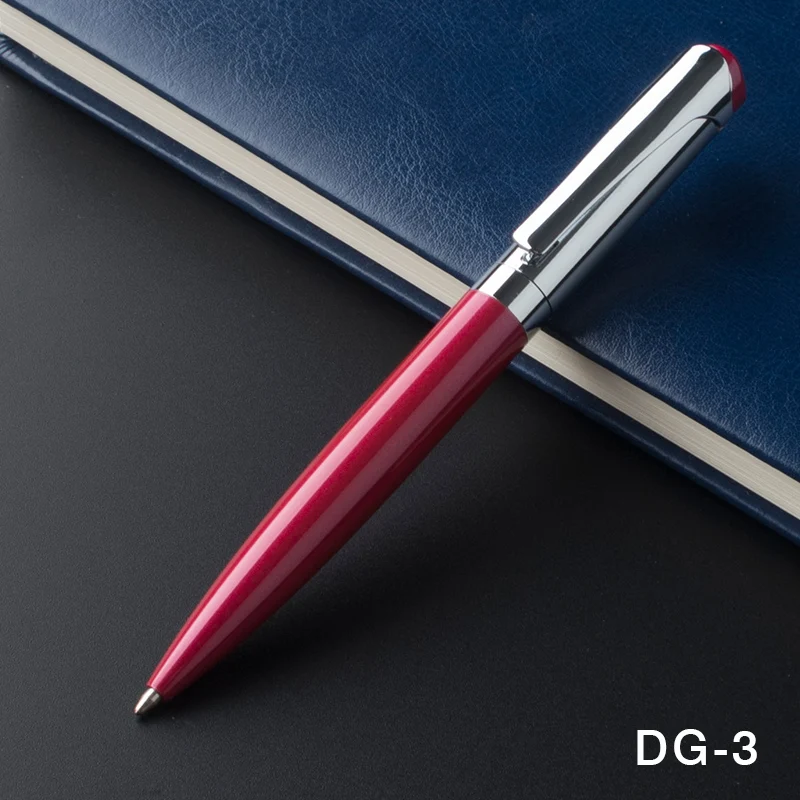 

High quality Silver and red Business office Medium nib promotional pen /New luxury school Office Stationery metal ballpoint pen