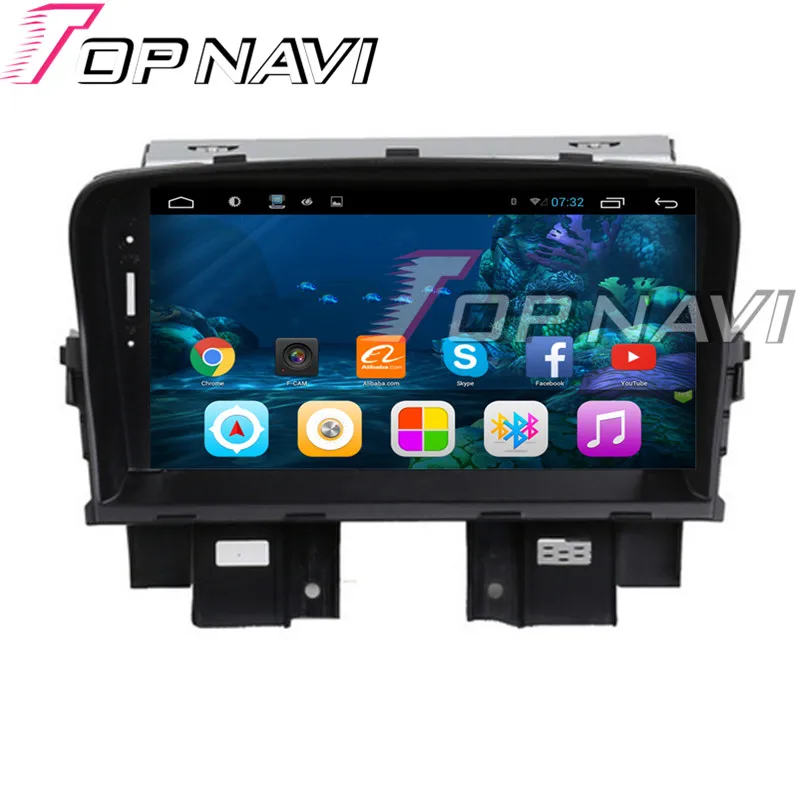 Topnavi новый четырехъядерный Android 6 0 Автомобильный ПК DVD плеер радио для Chevrolet Cruze 2008