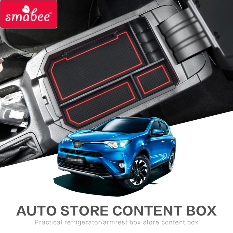 Smabee автомобильный центральный подлокотник коробка для хранения ABS подлокотник коробка для хранения для TOYOTA RAV4