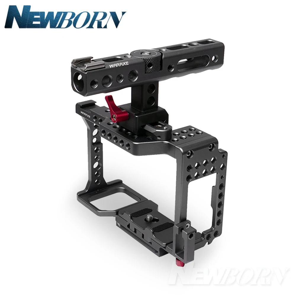 

WARAXE A7 Kit Camera Cage Built-in Quick Release Fits Arca Swiss for Sony A7 A7R A7S A7 II A7R II,Handle Grip for Sony Cameras