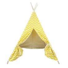 Fessyc в желтую полоску дизайн дети играют палатка индийский вигвама детей театр детская игровая комната вигвама