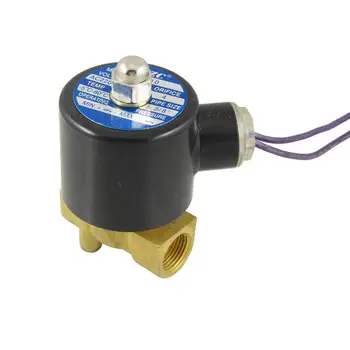 

AC 12V 3/8" 2 Way 2 Position Gas Water Solenoid Valve Black Gold Tone