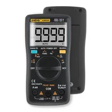 AN8009 Auto Digital 9999 Counts Multimeter True-RMS Ohmmeter AC/DC Voltage Ammeter Current Meter Transistor Tester Multimetro aneng an8009 auto range digital multimeter 9999 counts backlight ac dc ammeter voltmeter ohm transistor tester multi meter