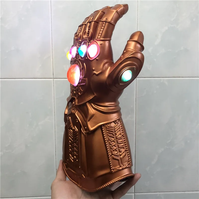 Светодиодный светильник Thanos Gauntlet военные Косплей Перчатки ПВХ экшн-модель игрушки подарок на Хэллоуин Детский подарок