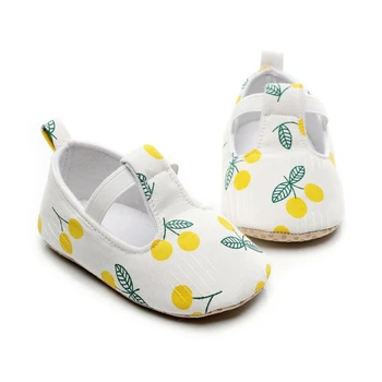 

Mary Jane Ballet Dress Newborn Baby Toddler First Walkers Crib Cute fruit Soft Soled Anti-Slip Shoes Infant Girls Princess Shoes