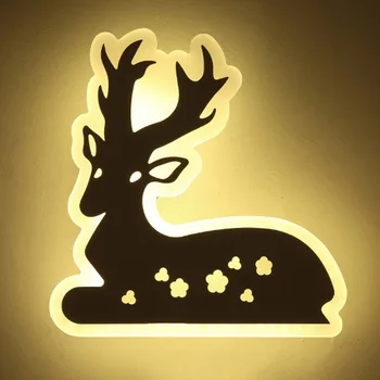 

Cartoon Deer Cat Kids Night Light Creative Acrylic Wall Light Sconce Wandlamp LED Modern Bedroom Bedside Lamp Restaurante Lights