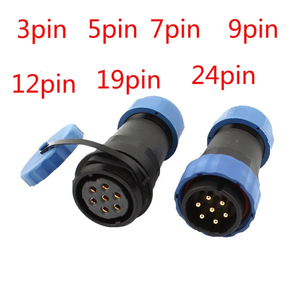 

Waterproof Cable Wire Docking Plastic Aviation Connector SD28 28mm 9 3 5 7 12 19 24 PinIP68