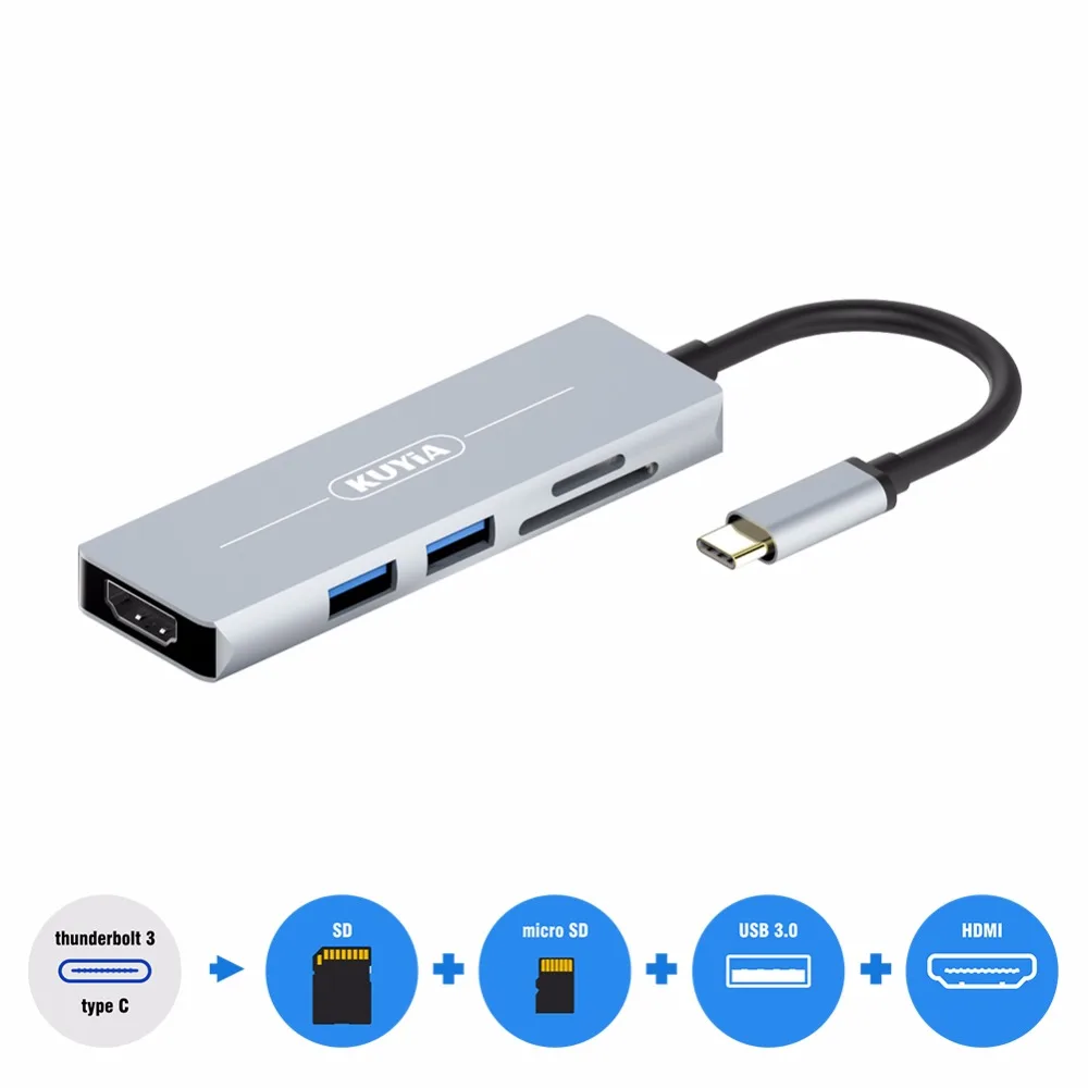 USB C 3 1 type c адаптер 5 в usb-c к hdmi для MacBook Pro chromebook note 8 thunderbol samsung galaxy s9 | Электроника