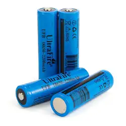 2/4/lote pilas 18650 батарея высокого качества 3,7 V 2200MAH литий-ионная аккумуляторная батарея для наружного фонарика удобный фонарик