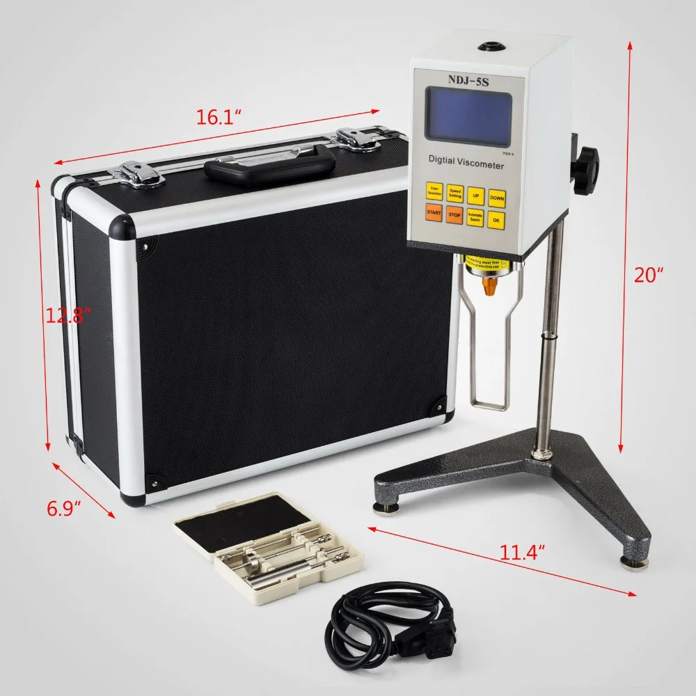 

Rotary Viscometer Viscosity Tester Meter Fluidimeter Temperature Display NDJ-5S