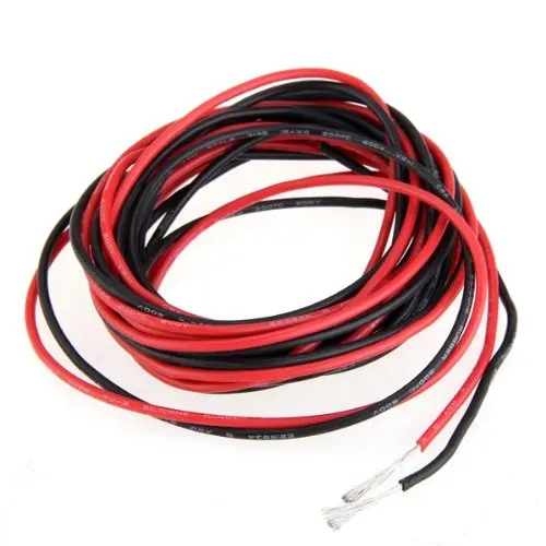 2x 3M 18 Gauge AWG Silicone Rubber Wire Cable Red Black Flexible