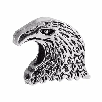 

1pcs/lot European Eagle Head Silver plated Beads Fit Pendant Bracelets Authentic Silver plated Charms DIY Jewelry