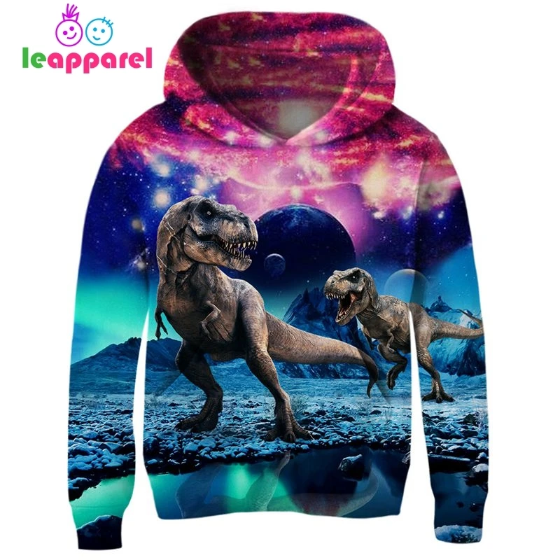 

New Autumn Dinosaur Baby Girls Boys Hoodies 2019 Long Sleeve Hooded Coat Pullover Clothes Kids Hoodies Sweatshirts 3T~13T