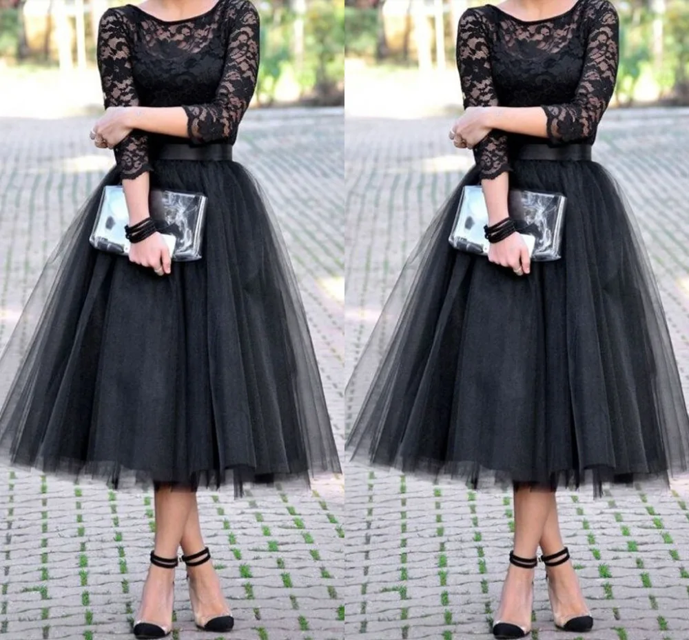 Black Tulle Skirt For Women Black High Low Tulle Skirt Tiered