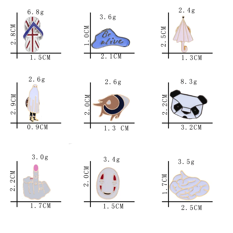 Эмаль на булавке на Мультяшные Броши Тапочки с пандой средний палец мозга куртки одежный воротничок значки на кнопках Для женщин ювелирные изделия детские подарки
