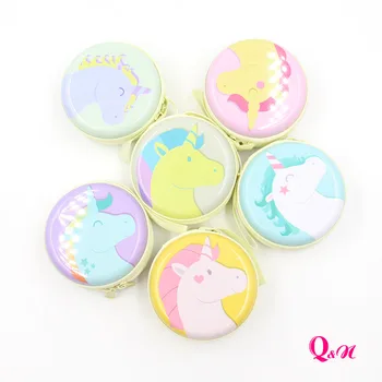 

Q&N Unicorn Mini tin Box sealed jar packing boxes jewelry candy box Storage Box cans Zakka Tin Metal Boxes Desk Organizer 6 Pcs