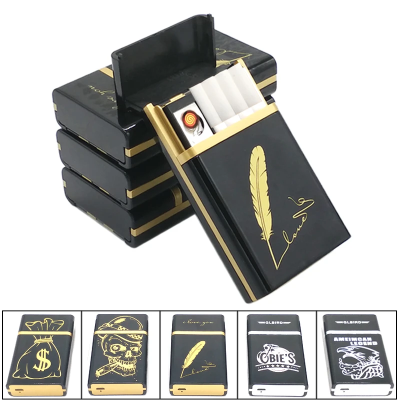 

Multifunction Heating Wire USB Cigarette Lighter With Case,Flameless Windproof and usb Rechargeable Smoking Lighters