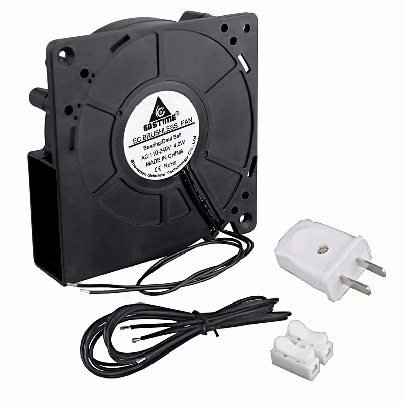 2 шт. Gdstime EC AC 110 в 120 240 120*120*32 мм 12 см двойной шаровой осевой охладитель с вилкой |