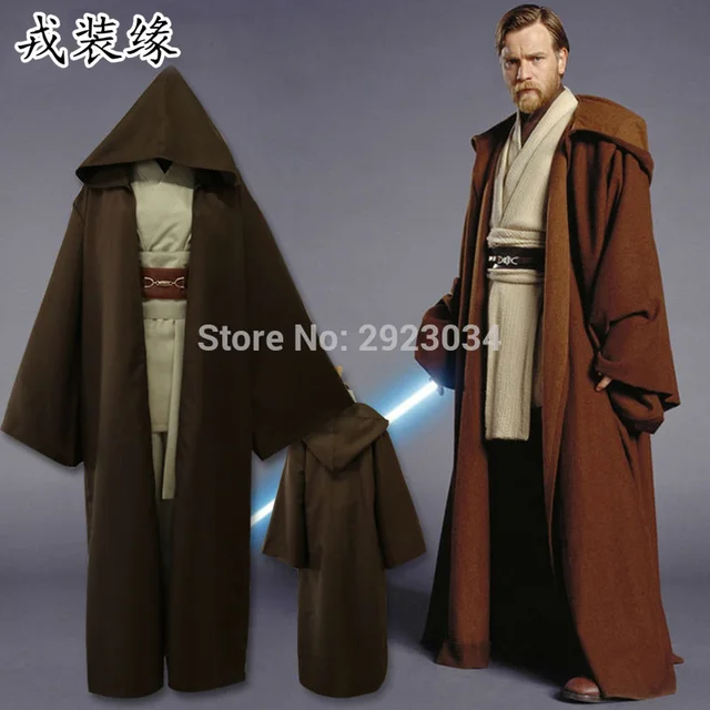 star wars jedi knight costume adult mens obi wan kenobi fighting suits cosplay costume halloween