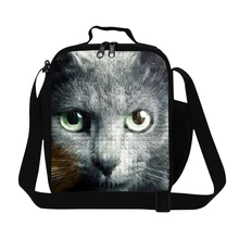 Dispalang кошка печать изолированная сумка для путешествий для детей студентов обеденная сумка с животными Женская Термосумка для контейнеров с едой сумка на плечо