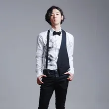 Новое поступление корейский эксклюзивный модный Индивидуальный показ эфирные сцены Асимметричная форма жилет мужской жилет