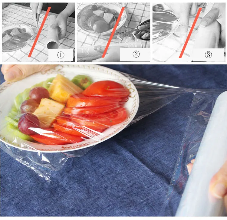 Saran wrap Одноразовая Пластиковая Обертка Бытовой кухонный холодильник для пищи охлаждаемая пленка для фруктов и овощей