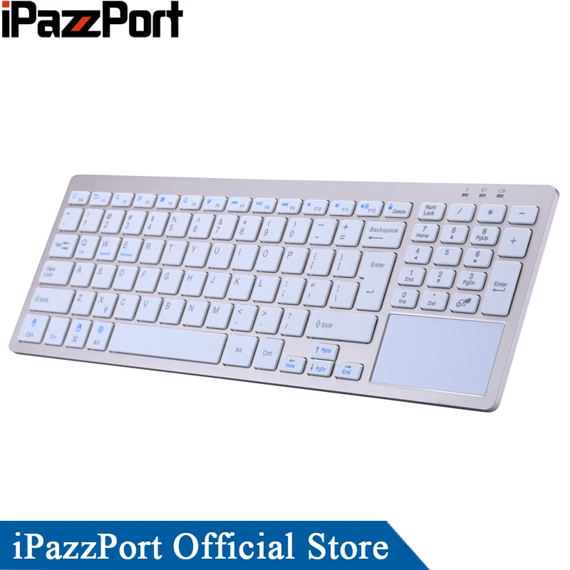 

iPazzPort Mini Bluetooth Wireless Keyboard with TouchPad for IOS/Android/Windows Tablet for iPad Air/iPad Pro/iPhone X