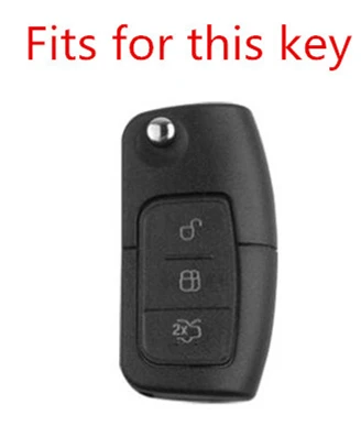 Силикон из углеродного волокна чехол для Ford Fiesta Focus 2 Ecosport Escape автомобиль флип складной дистанционный ключ чехол 3 кнопки