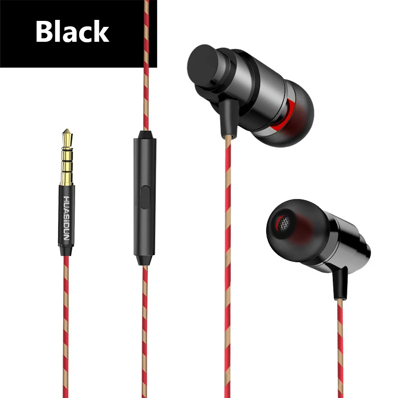 HiFi бас наушники стерео С микрофоном Спорт бег для iPhone Xiaomi huawei 3 5 мм разъем